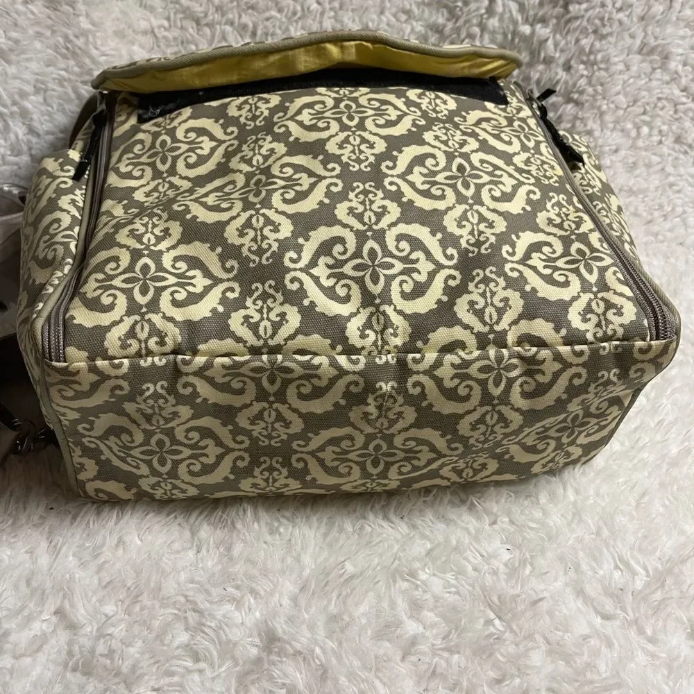 Petunia Pickle Bottom Diaper Bag Shoulder Strap /Backpack Straps Gray Yellow.